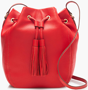 J.Crew Tassel-Tie women's Bucket Bag in Smooth Leather: US$168.