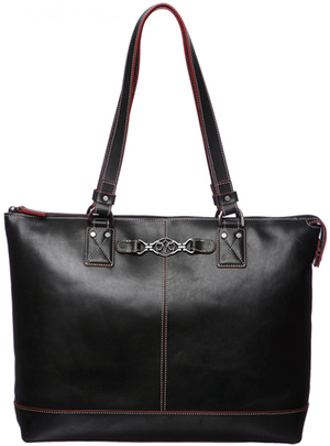 Johnston & Murphy Women's Leather Zip Tote Handbag: US$159.99.