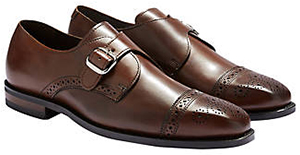 Joseph Abboud men's brown monk strap dress shoes.
