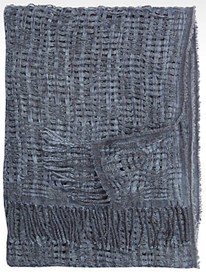 Joseph Abboud Woven Blue Wool-Blend men's scarf: US$95.
