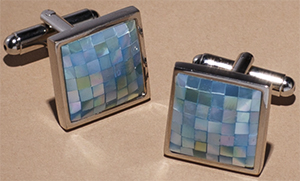Gather & Hunt Blue Mosaic Cufflinks: US$39.