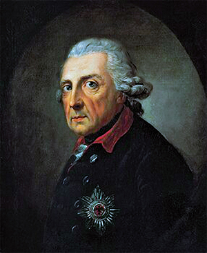 Frederick the Great, King of Prussia (1781). This portrait is regarded as Anton Graff's masterpiece. Adolf Hitler bought it in 1934 for RM34,000.