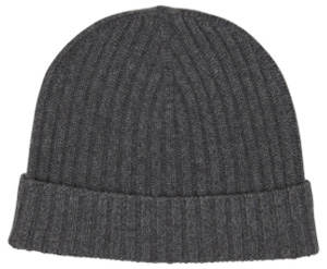 Bespoken New York Grey Ribbed Morton Knitted Hat: US$95.