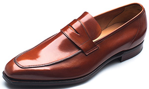 G.J. Cleverley George tan burnished calf men's shoe.