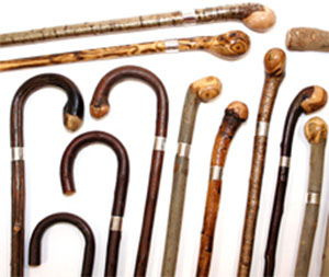 James Smith & Sons  country root-knob sticks.