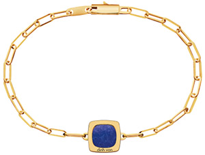 Dinh Van Impression bracelet yellow gold and lapis lazuli.