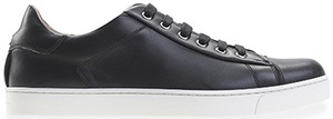 Gianvito Rossi Black Leather Man's Sneakers, white rubber sole, leather ins.: €435.