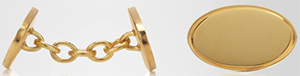 Crombie Oval Gold Plated Cufflinks: £195.