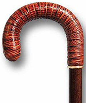 Elderlux Savile Row leather handle crook cane: US$199.99.