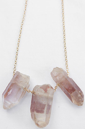 Littledoe Handcrafted Lithium Terminated Quartz Women's Necklace: US$475.