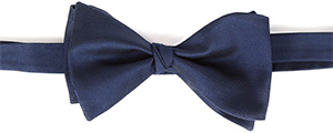 Oliver Wicks Charcoal Blue Italian 100% Silk Bow Tie: US$39.