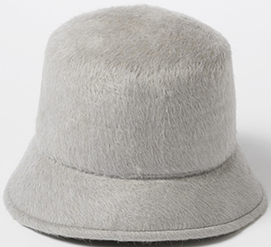 Clyde women's 100% angora Bucket hat made in long haired beaver style felt: US$328.