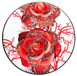 Amara Roberto Cavalli Platinum Rose Jewel Charger Plate: US$212.