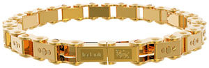 IceLink Gold PVD Thin Link Unisex Bicycle Bracelet: US$199.