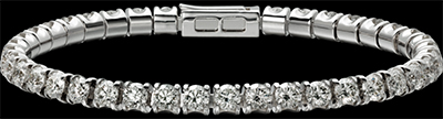 Cartier Classic Diamond Bracelet - Lignes Essentielles bracelet, 18K white gold, set with 47 brilliant-cut diamonds totaling 6.38 carats.