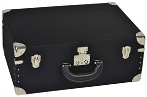 Luis Negri black canvas pilot suitcase.
