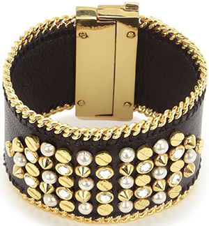 Juicy Couture Stud Embellished Leather Cuff Bracelet: US$128.
