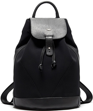 Alberto Guardini Backpack in Calfskin Leather and Scuba Fabric: US$286.