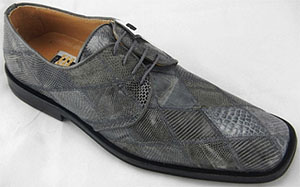 David Eden Crocolizard Patchwork mediumgray men's shoe.