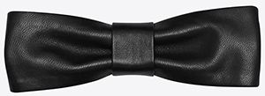 Yves Saint Laurent New Yves Bow Tie in Black Leather: US$395.