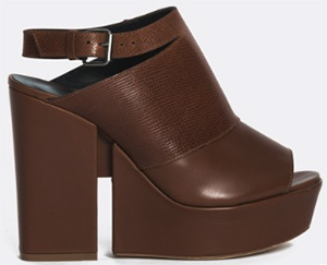 Façonnable women's leather platform sandal: US$425.