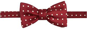 Harvie & Hudson Wine with White Classic Spot Bow Tie: £45.