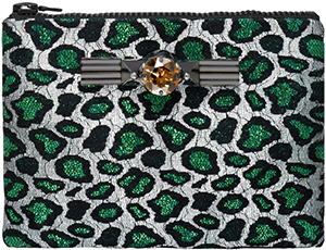 Mawi Green Leopard Women's Clutch Bag: £525.
