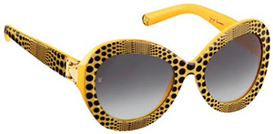 Yayoi Kusama for Louis Vuitton Monogram Waves Oversize Yellow Sunglasses: US$610.