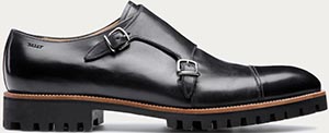 Bally Porthos Men's Black Leather Double Monstrap Shoe: US$695.