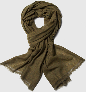 OwnOnly Olive Green Cashmere Scarf: US$79.