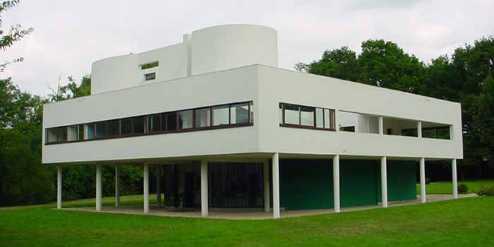 Villa Savoye, 82 Rue de Villiers, F-78300 Poissy, France. Designed by Le Corbusier (1931).