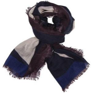 Alain Figaret Blue women's scarf in modal with patterns: €159.