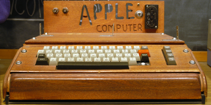 Apple I designed and hand-built by Steve Wozniak. Released on April 11, 1976.