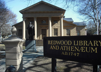 Redwood Library & Athenaeum, 50 Bellevue Avenue, Newport, RI 02840.