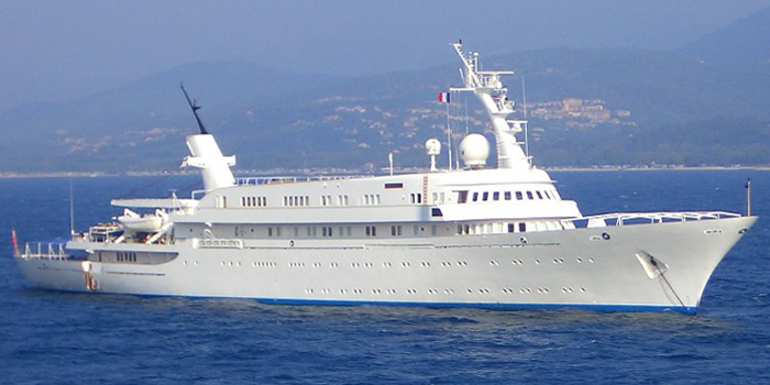 Atlantis II - the world's 18th largest yacht: 380 ft / 116 m.