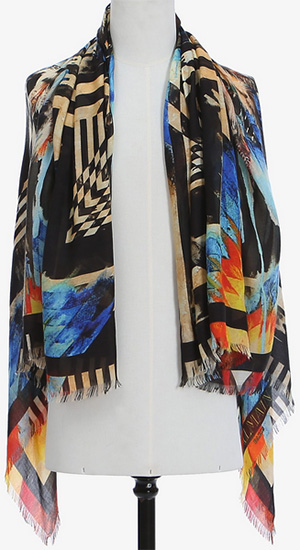 Balmain Indian Patterned Modal and Cashmere Scarf: €520.