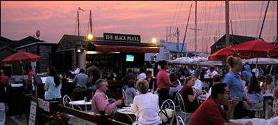 The Black Pearl Waterside Patio & Bar, 10 1/2 W Pelham St., Bannister's Wharf, Newport, RI 02840.