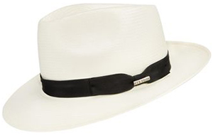 Harvie & Hudson Natural Panama Hat with Black Ribbon: £99.
