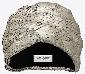 Saint Laurent Turban in Black and White Sequins: US$2,390.