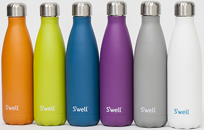 S'well bottles keep drinks cold for 24 hours and hot for 12.