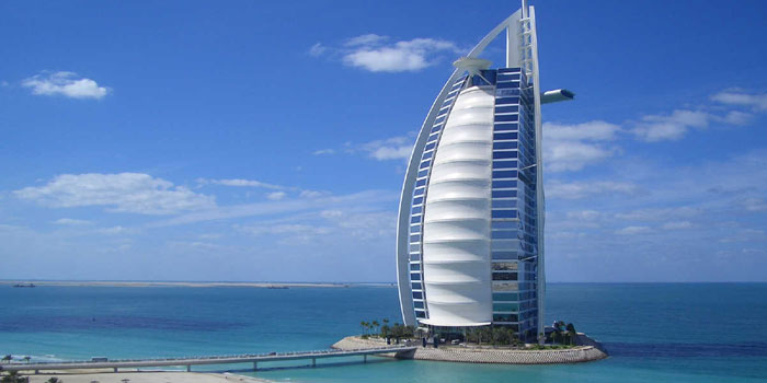 Burj al Arab, Dubai, U.A.E. - the world's most luxurious and only 7-star hotel.