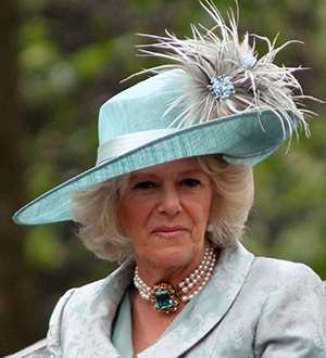 Camilla, Duchess of Cornwall wearing a Treacy hat in June 2012.