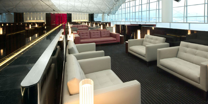 The Wing is Cathay Pacifics flagship lounge at the Hong Kong International Airport.