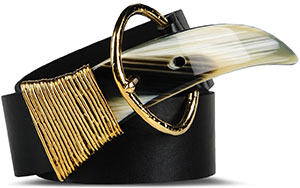 Just Cavalli Solid color, Metallic buckle closure Women's Belt: US$330.