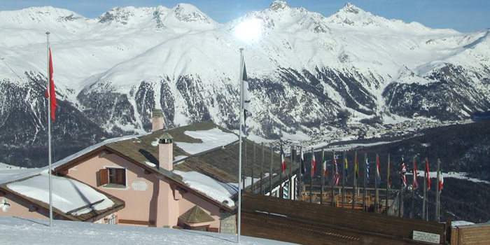 Corviglia Ski Club clubhouse, Corviglia - founded in the 1930 and remains one of the most prestigious clubs in the world.