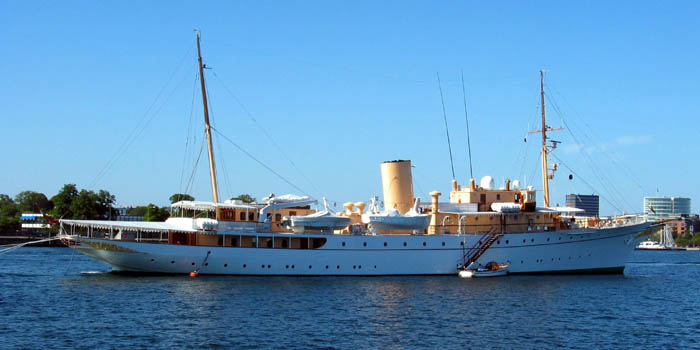 The Royal Danish Yacht M/S Dannebrog.