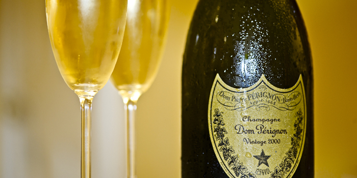 Dom Pérignon vintage champagne produced by the champagne house Moët & Chandon.