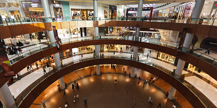 The Dubai Mall, Doha St., Dubai, United Arab Emirates. The world's largest shopping mall.
