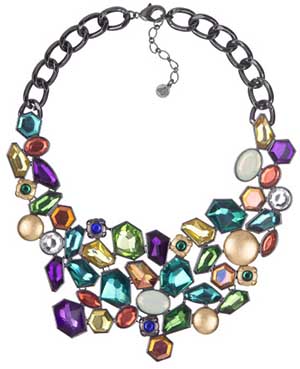 Sam Edelman Women's Multi Stone Bib Necklace: US$225.