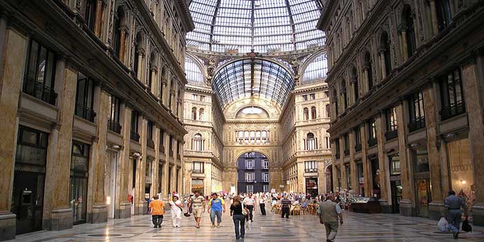 Galleria Umberto I, Via San Carlo, Naples, Italy.